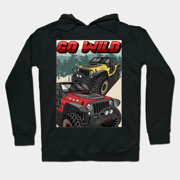 4x4 Off-Road Trailcat Hoodie by Guyvit